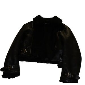 Women's  Zara Black Shearling Jacket size s/m